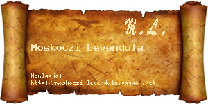 Moskoczi Levendula névjegykártya